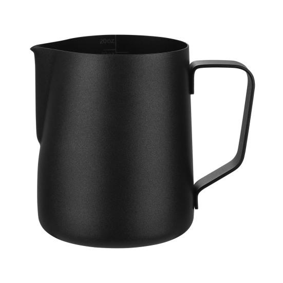 Coffee Frother Jug with Scale Stainless Steel Milk Frothing Pitcher, Professional Latte Art Cup Espresso Tool Measurement Scale, Dripless Spout