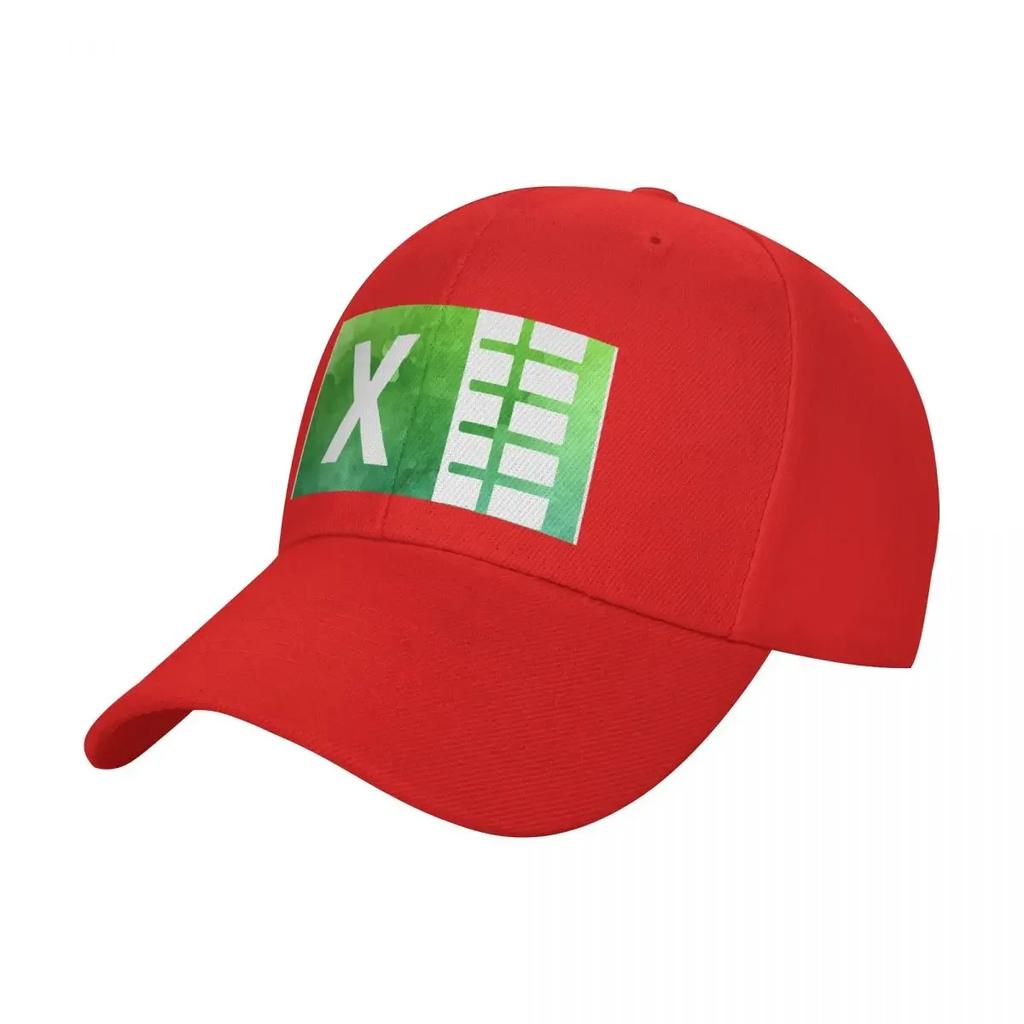 New Watercolor Excel Logo Baseball Cap Unique Hats Streetwear Golf Hat Dad Hat Unisexs Caps Womens