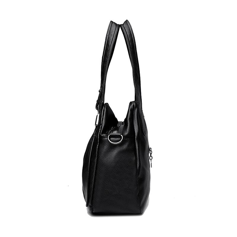 Soft leather pleated shoulder bag Crossbody tote women's bag