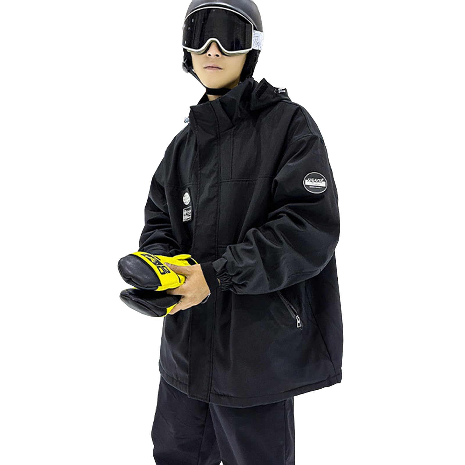 

Мужская сноубордическая куртка R u R и стильная верхняя одежда для снега, лыж st1158 [Cos u] Женская, Сноубордическая одежда, Водоотталкивающая, Ветрозащитная, Теплая, С капюшоном, чёрный