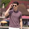 Summer lightweight, breathable, skin friendly and comfortable men's T-shirt with pure color, versatile and easy to maintain short sleeved top