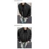 Vintage American Deconstructed Turn Down Collar Short Workwear Baseball Jacket For Men