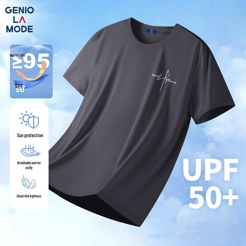 

GENIOLAMODE Men s Ice Silk Quick-Dry Printed T-Shirt 3XL