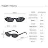 Retro Oval Cat-Eye Sunglasses – Vintage 90s Narrow Frame UV400 Fashion Eyewear for Women & Men