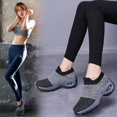 Commercio estero esportazione scarpe sportive da donna taglia grande cuscino d'aria scarpe da ballo tessute volanti 1839 scarpe da donna con bocca calzino scarpe da donna