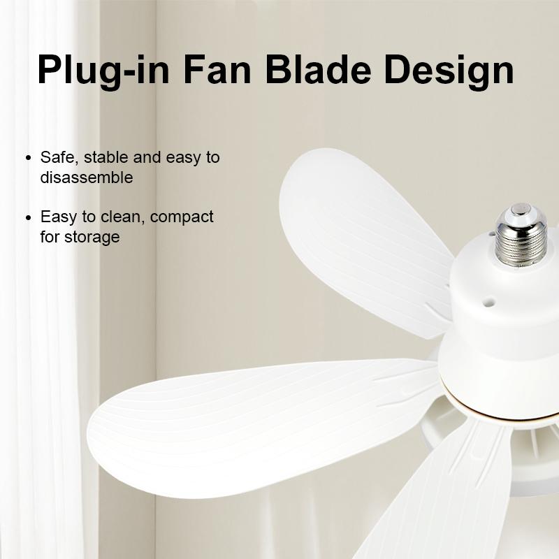 Mini Ceiling Fan with Light LED Professional Remote Control Smart Bulb Fan SMD High Brightness Electric Ceiling Fan for Office
