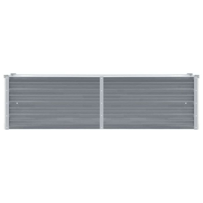 VidaXL Lit surélevé de jardin Acier galvanisé 160x40x45 cm Gris
