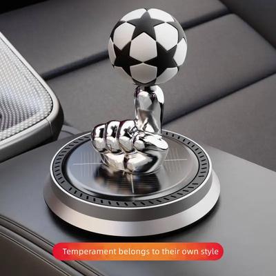New Innovative Solar Perfume Fragrance Car Solar Finger Football Air Freshener Essential Oil Perfume Auto Decoration