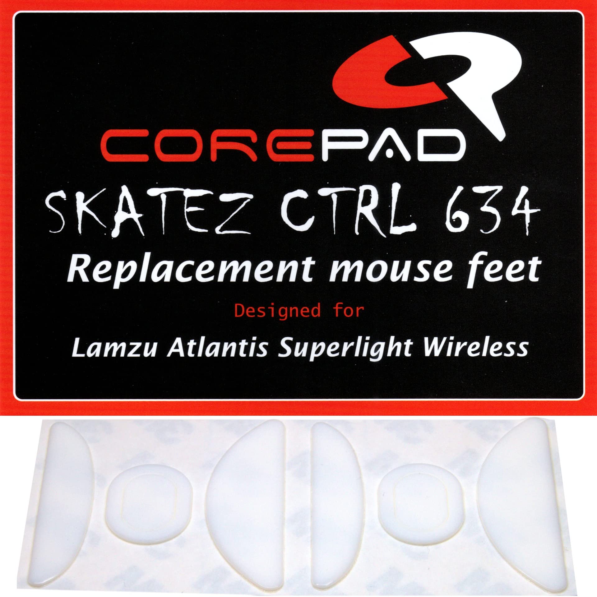 

Corepad Skatez CTRL Mouse Feet for Lamzu Atlantis Superlight Wireless, 2-Pack (CTRL)