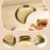 Metal Serving Tray, Moon Shape Plate Cheese Board Dessert Snack Tray Kitchen Countertop for Veggie,