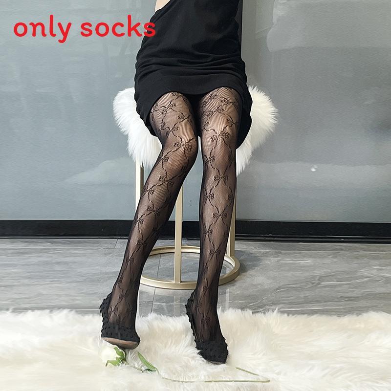 Jk White Stockings For Women With Butterfly Pattern Summer Thin Tights Nightclub Fashion
