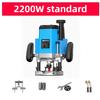 2200W Electric Wood Router Variable Speed Woodworking Trimmer Multifunctional Plunge Router for Wood Carving Slotting Home DIY