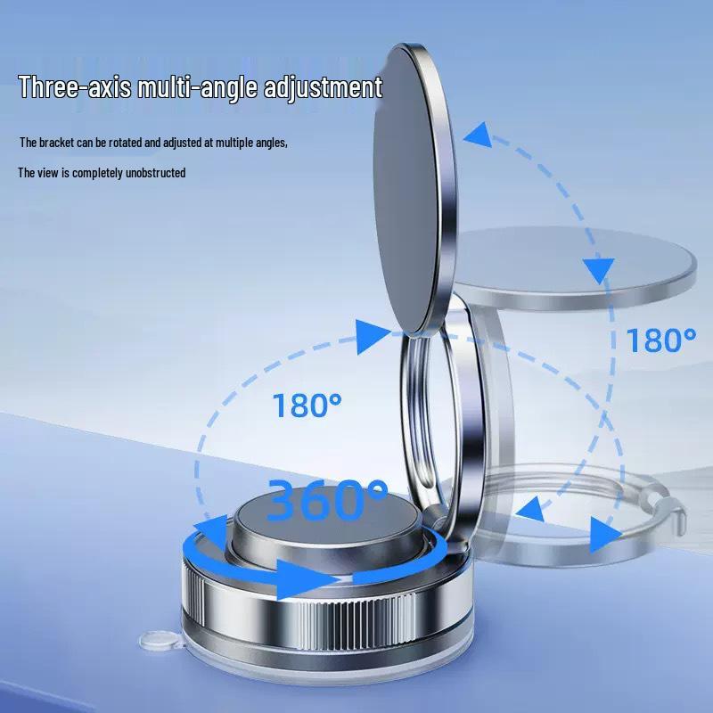 Magnetic Car Phone Holder with Dual-Axis Anti-Shake Design for Center Console Navigation