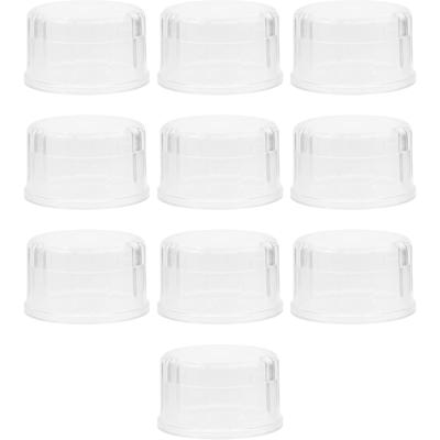 10 Pcs Shaker Cup Lids Cocktail Covers Round Smooth Surface Caps Plastic Tumbler Splash-proof Functional