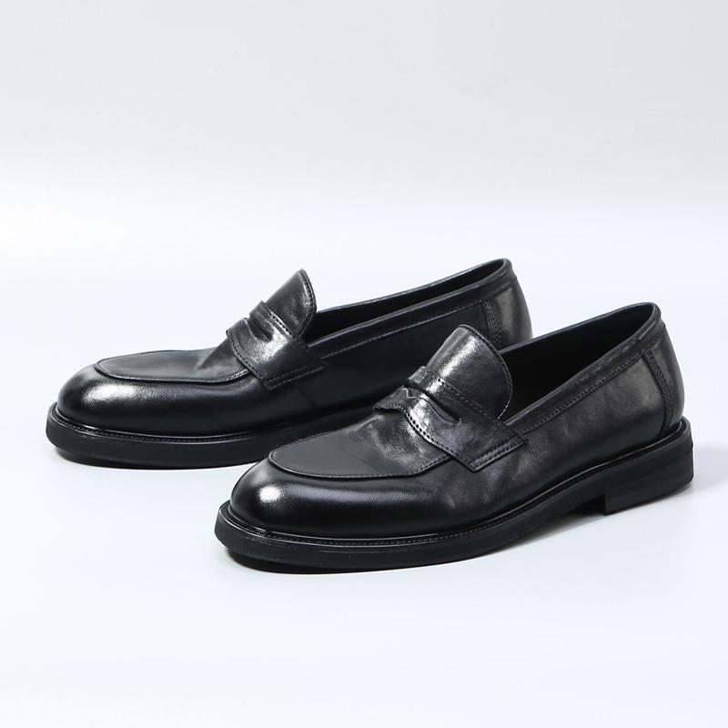 Luxury Design British Loafers Slip On Genuine Leather Breathable Comfortable Black Oxfords Men'S Classic Commuting Formal Shoes