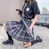 Sommer Frauen Röcke 2020 Hohe Taille Koreanischen Stil Falten Röcke für Mädchen Nette Süße Damen Plaid Mini Rock Frauen