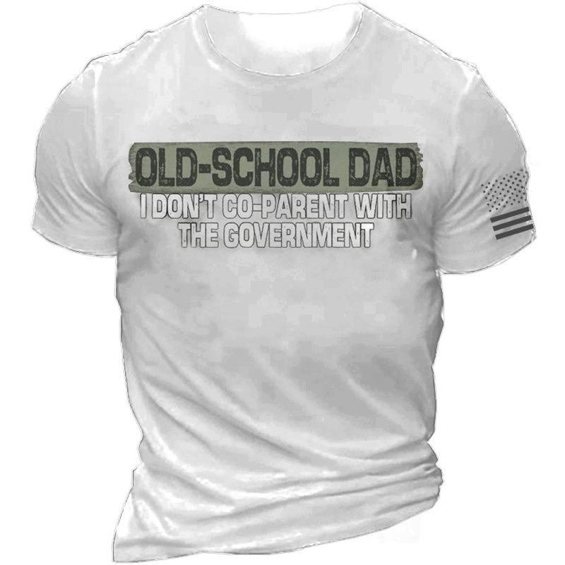 Alphabet 3D Printed Short Sleeved T-shirt Summer Breathable Polyester Simple Round Neck Top