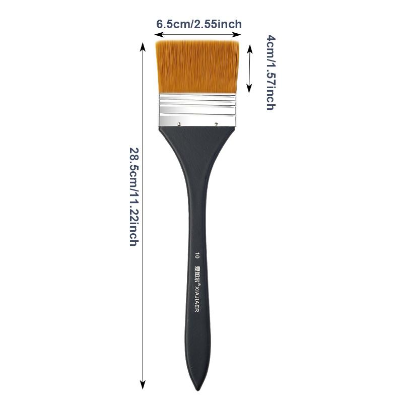 6 Sizes Nylon Hair Wooden Handle Watercolor Paint Brush Pen Learning DIY Oil Acrylic Painting Art Paint Brushes Supplies