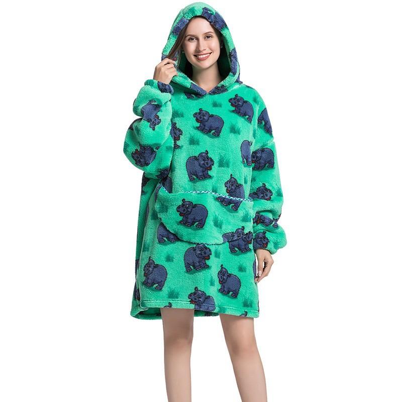 Cartoon Lunch Break Blanket Avocado Cold Suit New Lazy Suit Hooded Sweater Blanket Warm Tv Blanket
