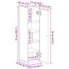Bathroom Cabinet with Toilet Paper Holder Smoked Oak Finish 20.5 X 22 X 72 Cm