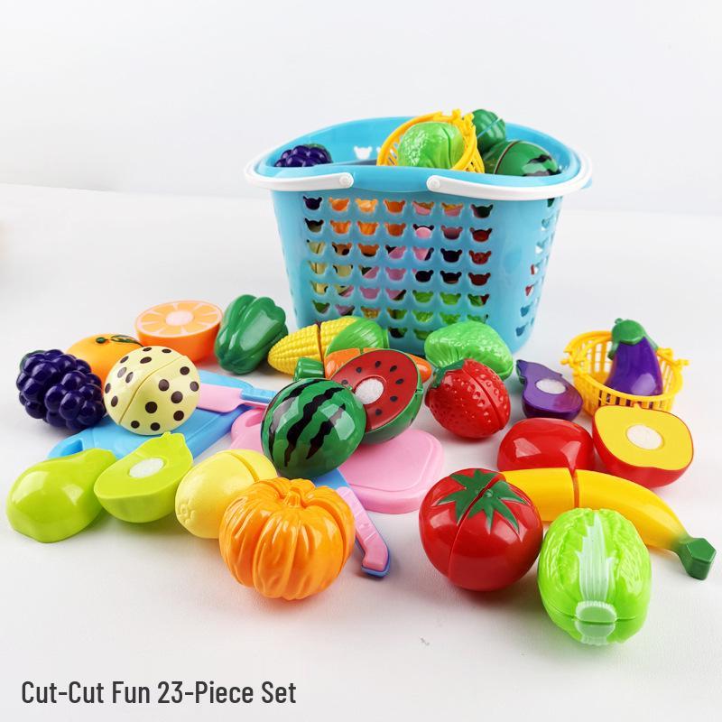 Girls' Pretend Play Kitchen Set: Fruits, Vegetables, and Cooking Toys