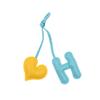 Leather Keychain Heart Letter Charm Pendant Keyring Fashion Simple All-Matching Bag Decoration Jewelry Accessories