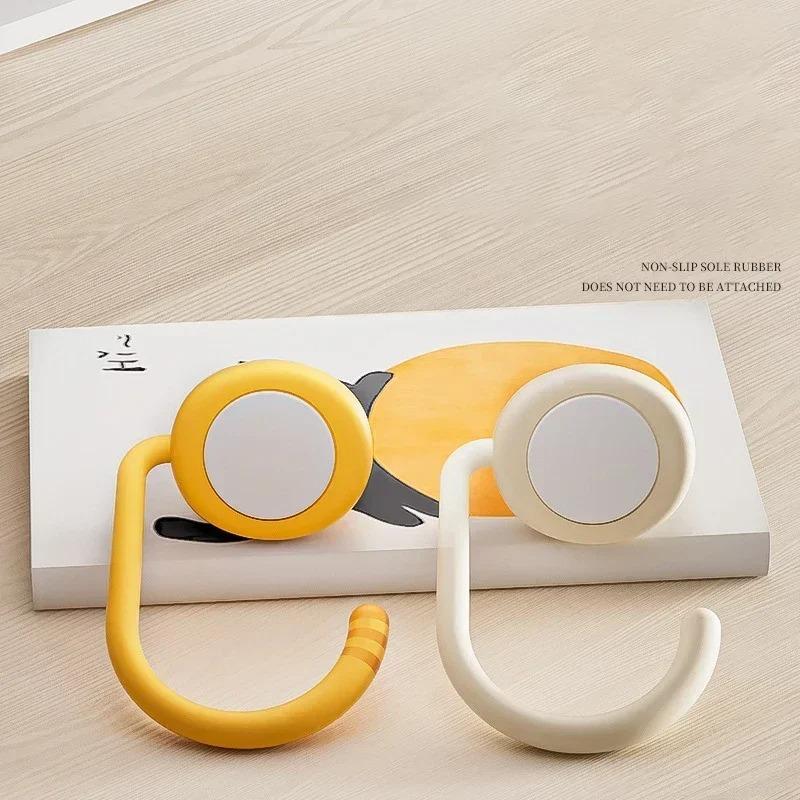 Desk Bag Hanger Desk Organizing Portable Multifunctional Space Saving Cat Tail Hook For Home School Table Use Portable edge hook