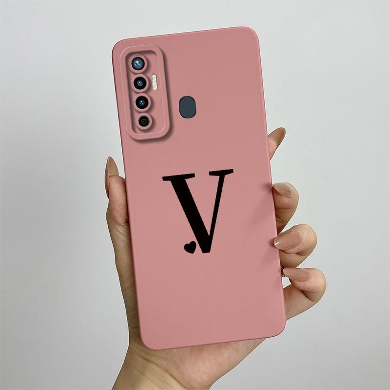 Funda for Tecno Camon 17 Case 4GB/6GB 128GB 6.6” Cute Letters Soft TPU Shockproof Liquid Silicone Phone Cover For Tecno Camon 17