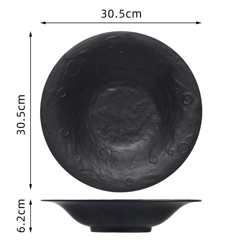 BRMeteorite Style Ceramic Plate French Restaurant Main Dish Cuisine Tableware Dessert Steak Plate Creative Home Kitchen TablewareEY