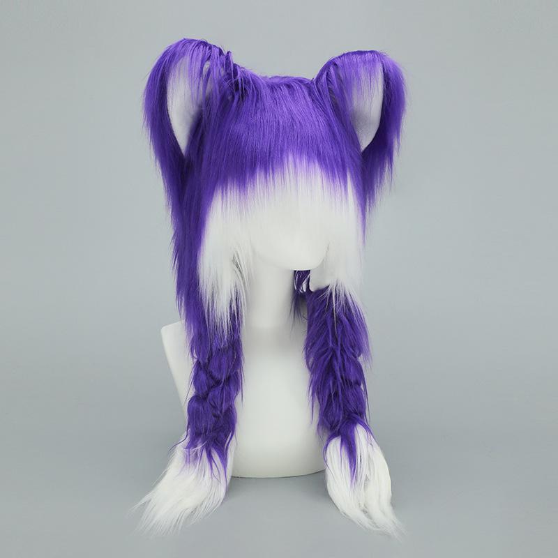 Animation peripheral cute cat hat yk ear hat two-dimensional autumn and winter versatile fried plush warm hat