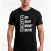 Eat Sleep Field Hockey Repeat Tshirt Summer Casual Cotton Tee Oversized Streetwear Tops Vintage Graphic Print 100 Cotton