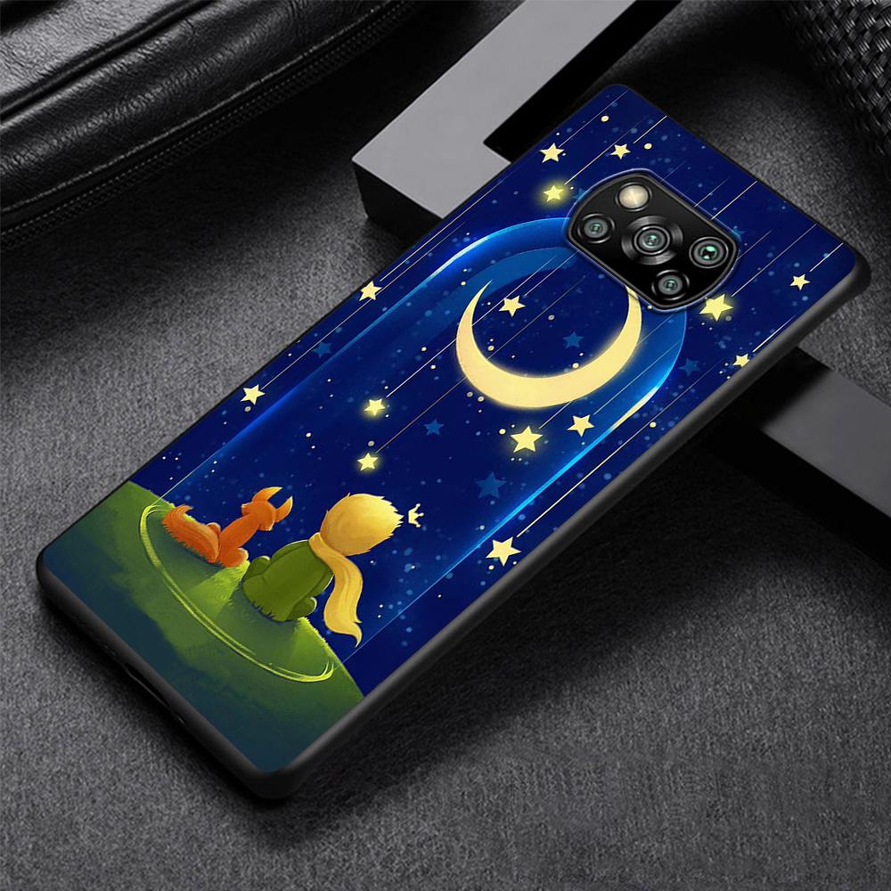 Little Prince Anime Space Case for Xiaomi Poco X3 NFC M3 X4 Pocophone F1 M4 Pro F4 F3 GT Black TPU Phone Cover Redmi Note 11 9S