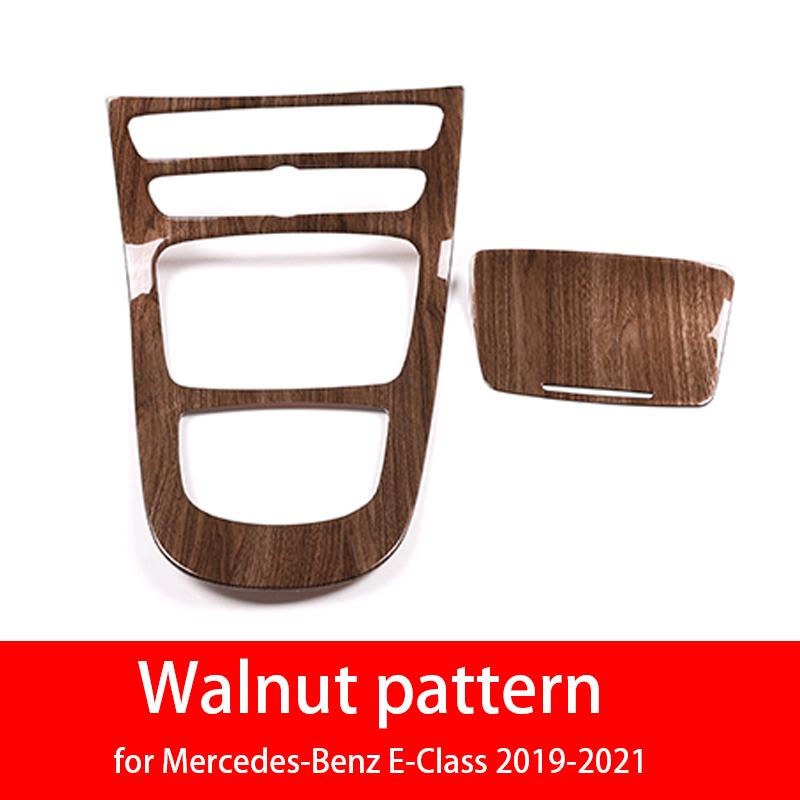 7 Styles for Mercedes Benz E Class W213 CLS 2016-2021 Car Center Console Gear Panel Frame Cover Trim Stickers Car Accessories
