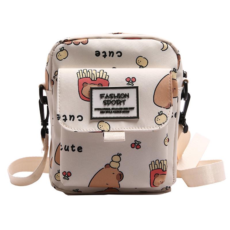 Kawaii Capybara Shoulder Bag Cute Cartoon Crossbody Bag Trendy Versatile Casual Phone Bag Unisex Shoulder Bag For Girls Gift 774₽