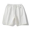 Men's Black Casual Chino Shorts Elastic Waist, Button Fly, Pocket Design for Summer Streetwear & Daily Wear