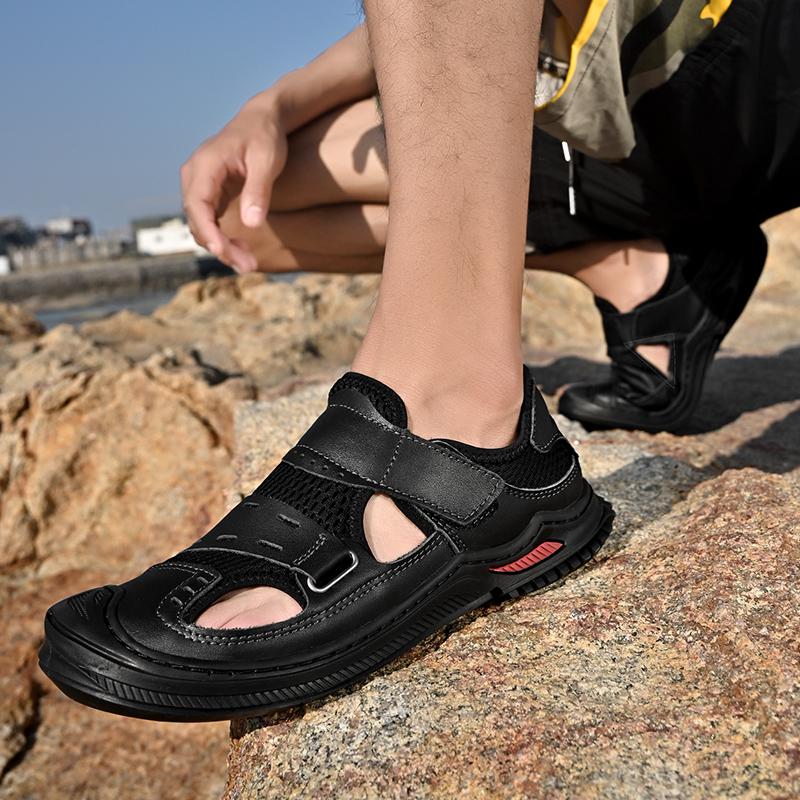 Sommer Herre Utendørs Sandaler Pustende Mesh Sko Strandsko