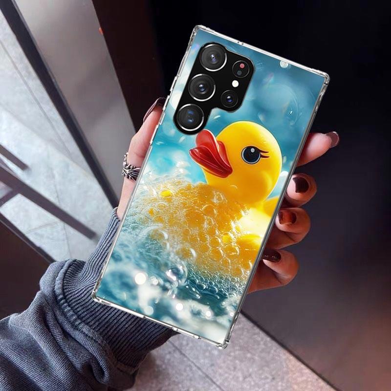 Rubber Ducks Swimming Pool Phone Case For Samsung Galaxy S23 S24 S25 Edge S26 Ultra S22 + S21 Plus S20 FE Cover Silicone Print S