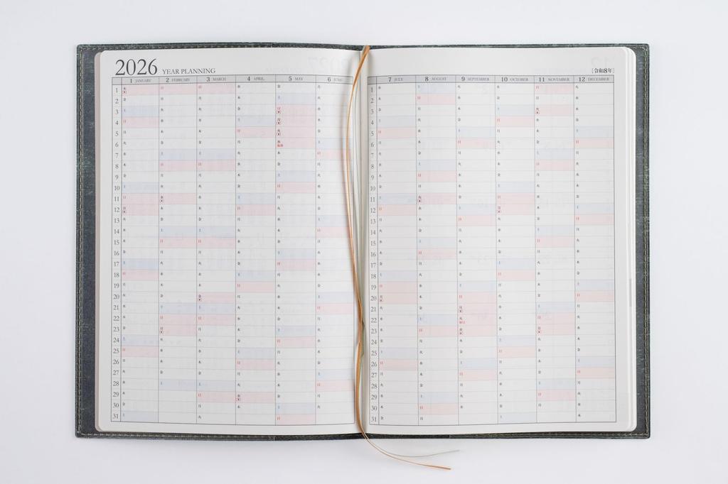 Takahashi 2026 A5 Monthly Desk Diary Casual No.430 Sage Green