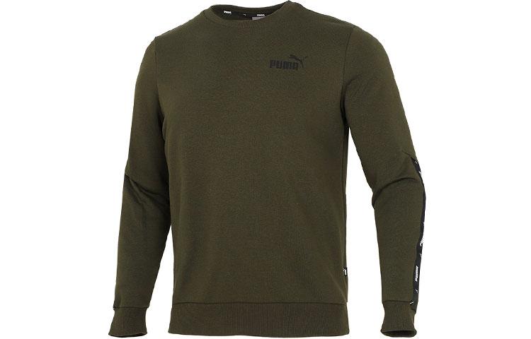 PUMA Sweatshirts Men s Green Crew Neck Moderate Regular 849562-70 S