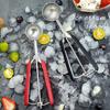 1PC More Size Selection Stainless Steel Ice Cream Scoop With Silicone Handle Fruit Cookie Spoon With Trigger Release