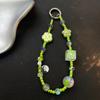 Summer Flower Beaded Chain Cute Creative Short Anti Loss Pendant for Girls Universal Simple Personality Accessory