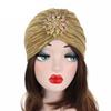 Women Chemo Bandana Hijab Fashion Pleated Indian Cap New Diamond Jewel Turban Hats