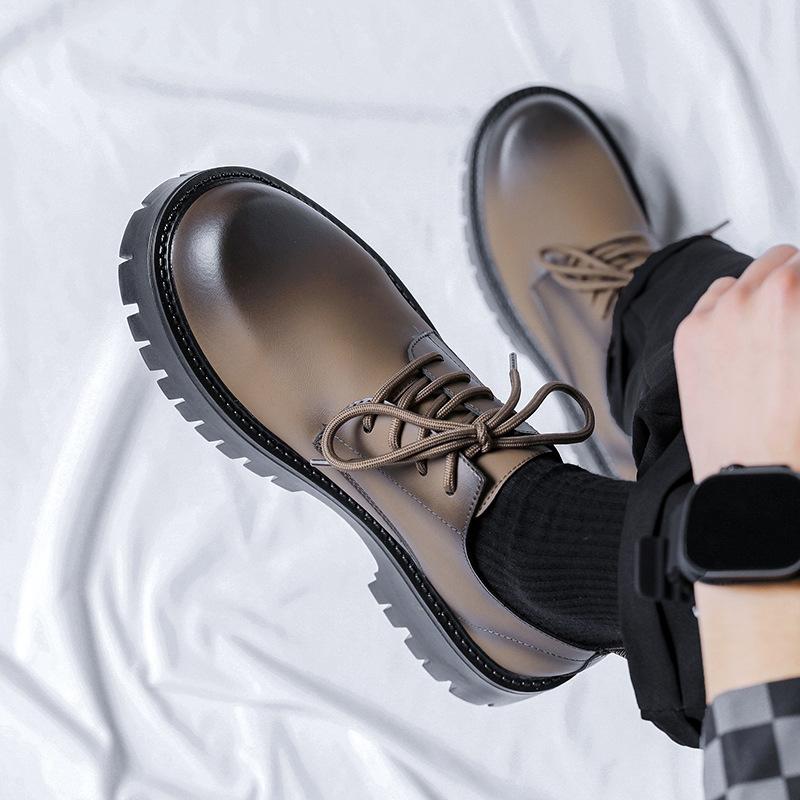 men luxury fashion party wedding dress genuine leather shoes lace-up platform shoe italian  designer gentleman footwear man