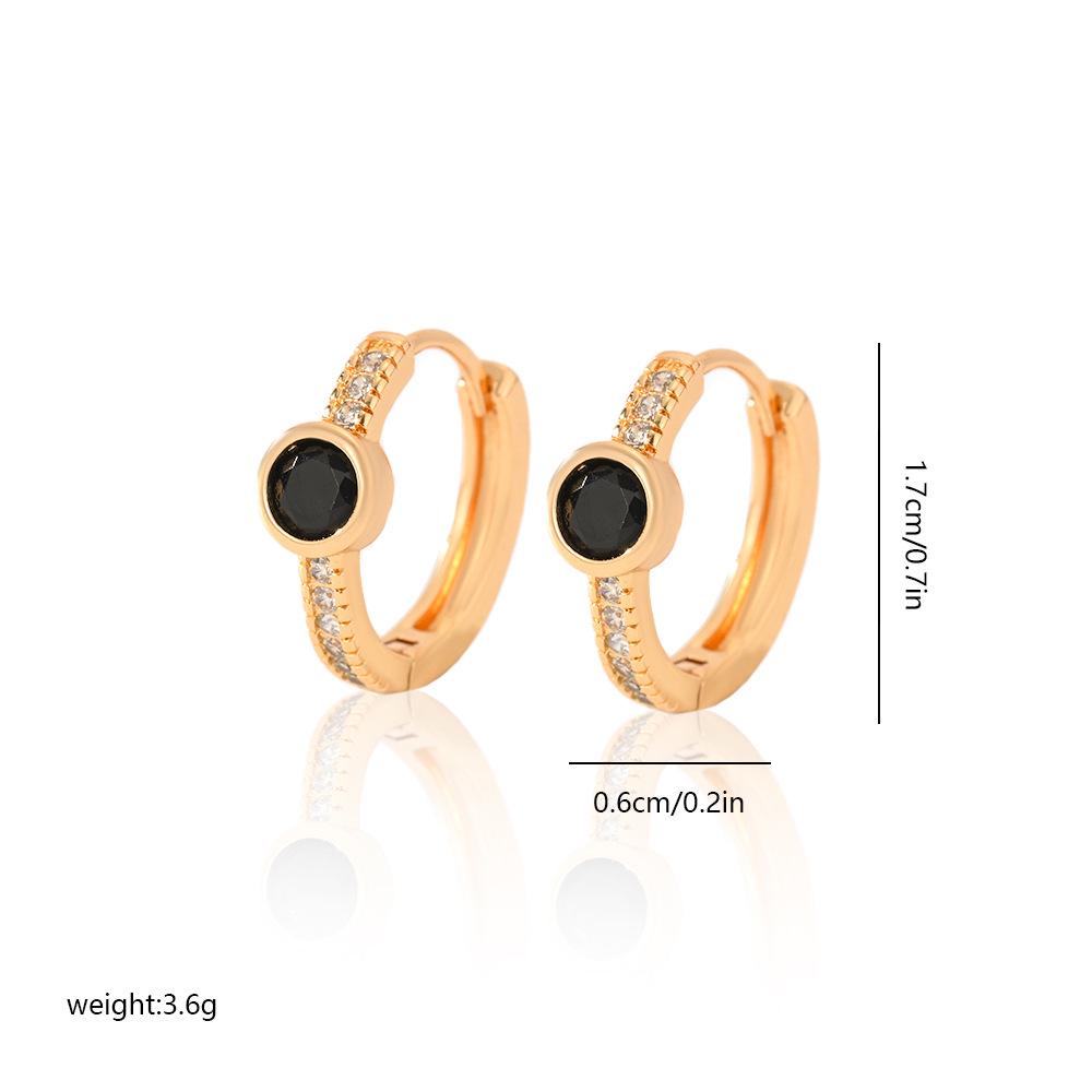 Gold Multi-Style Zircon Hoop Earrings for Women