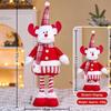 Knitted Style Christmas Telescopic Doll Standing Posture Snowman Elk Decoration  Window Decoration