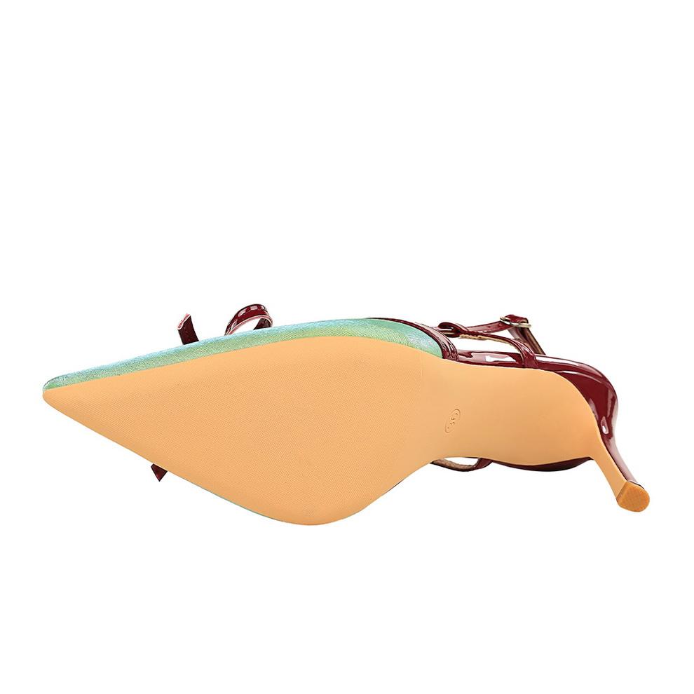 Bow, Thin Heel, High-heeled Shoes with Feminine Temperament, Empty Back Strap, Women's Single Shoes