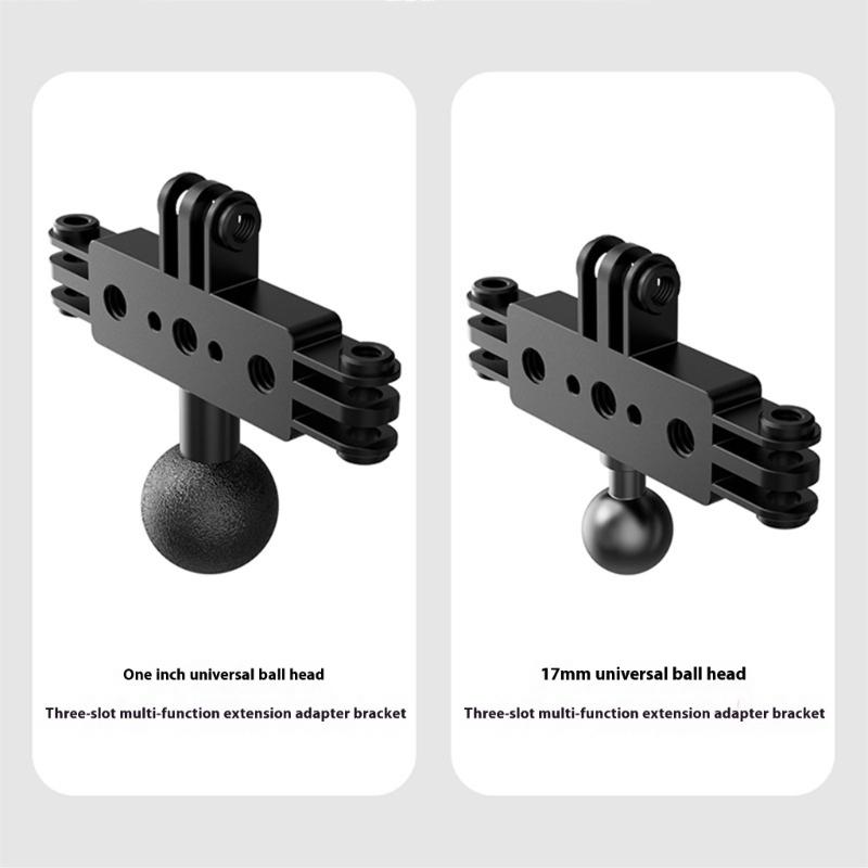 Volledig Roterende Stalen Verlengarm Drie Camera Grip Live Beugels 1/4 Gat Voor Buiten Sport Opnames Fotografie