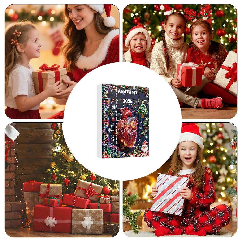 2025 Science Theme Advent Calendar 24 Days Countdown Decorations Christmas Tree Pendants Ornaments Doctor Gift Home Decor