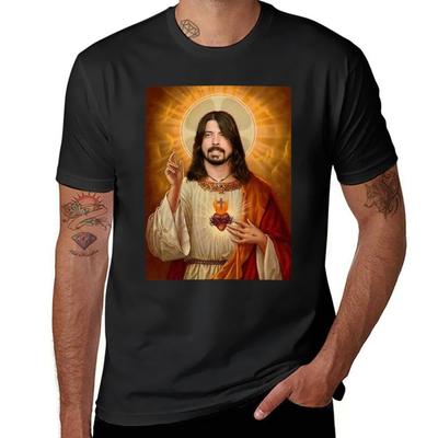 Dave Grohl Jesus T-Shirt Summer Clothes Boys Animal Print Mens T Shirts