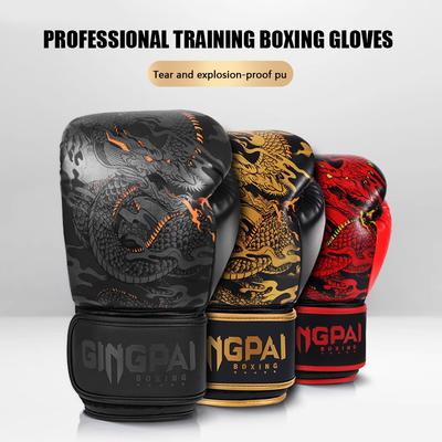 Durable And Safe 10/12/14Oz Dragon Boxing Gloves Professional Adult Sanda Muay Thai Fighting Gloves Men And Women Training Sandbag Free Fight Mma